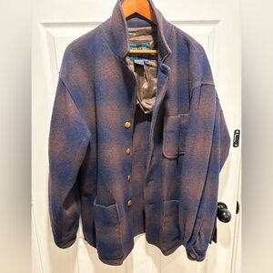 Alexander Julian button up flannel mens over coat